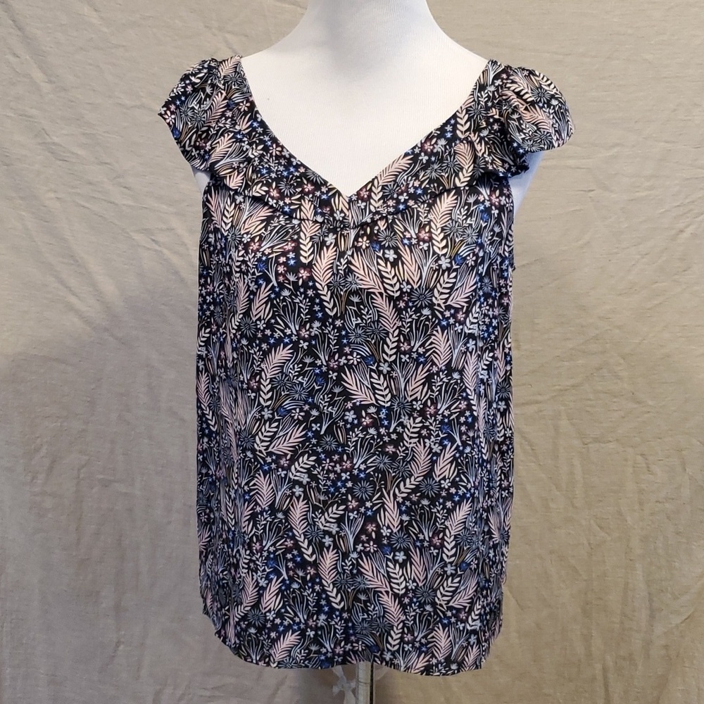 Loft Floral Blouse SZ SM
